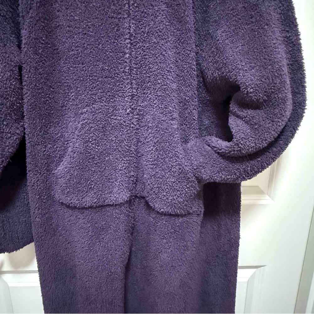 Barefoot Dreams Deep Purple Fleece Jacket - Picture 3 of 6